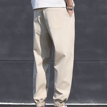 Summer Cargo Pants for Men, Trendy Brand, Loose Casual Jogger Nine-Point Pants, Harem Light Green Pants for Men