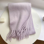 Seahorse hair solid color-light purple / 210*40