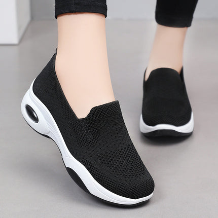 Cross-Border Plus-Size Women's Shoes 2026 Summer Slip-On Flats Casual Shoes Breathable Shallow Mouth Comfortable Walking Shoes
