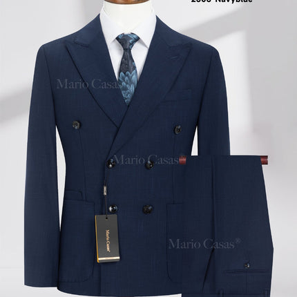 Man Suit Cross-Border Foreign Trade Men's Solid Color Wedding Casual Host Suit 2-Piece Set 2Pcs