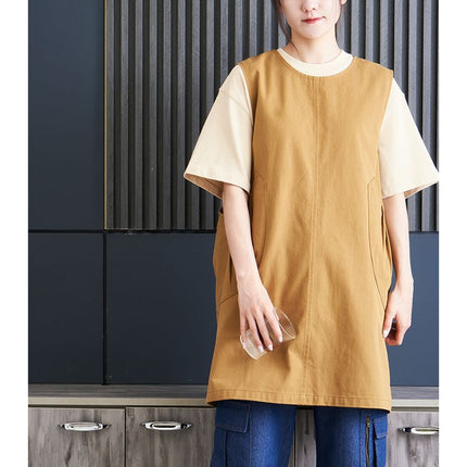 Retro Fashion Apron for Men and Women, Suitable for Restaurants, Kitchens, Supermarkets, Milk Tea Shops, Workwear with Logo Printing