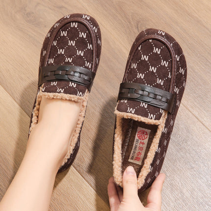 Old Beijing cloth shoes mother shoes winter shoes non-slip middle-aged elderly warm middle-aged fleece-lined women's new comfortable