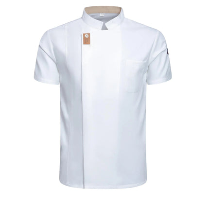 New Chinese-Style Catering Chef Work Clothes, Short-Sleeved, Thin, Breathable, Western Restaurant Baking Work Clothes