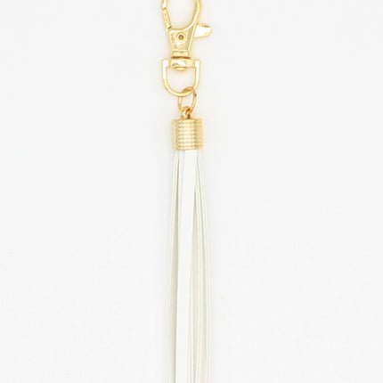 Wax line alloy gift leather tassel car key chain women's bag pendant key chain jewelry Amazon diy