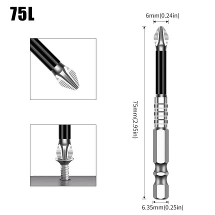 K5 Anti-Slip Bit S2 Magnetic 5A Black Anti-Slip Cross Bit Hand Electric Drill Electric Screwdriver High Hardness