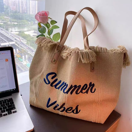 Ins Korean New Korean Tassel Retro Autumn and Winter Embroidered Shoulder Bag