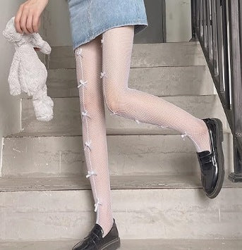 Cross-Border Fishnet Stockings Spring Summer Autumn Small Moon Pattern Hollow-Out Thin Lace Pantyhose Black Anti-Snag Tights