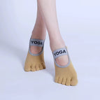 yoga five-finger solid color yellow / Free size