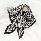 L024-198-01 black / 70cm wrinkled square towel