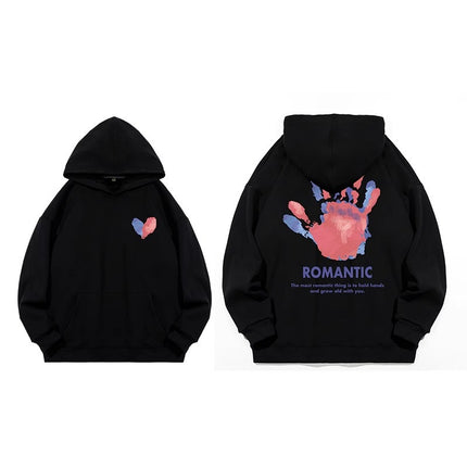 High-End Men's and Women's Long-Sleeved Ins-Style Tops, Special Couple Wear, Autumn and Winter Velvet Hooded Sweatshirts, Trendy Brand Class Uniforms
