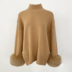 Camel (fox fur cuffs) / S