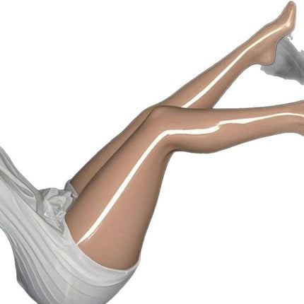 [Super Oily Bright Horse Oil Socks] 8D Super Oily Sexy Silky Socks White Reflective Thin Anti-Snatch Pantyhose Nylon