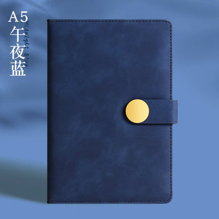 Enterprise logo simple high-quality leather high-end business buckle notebook office stationery suit in stock wholesale