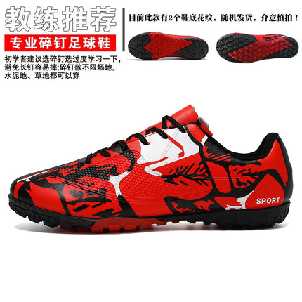 Professional Training Football Shoes Low-top Leather Spikes Football sneaker Low-top Youth Sneakers plus size Cross-border