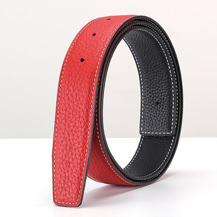 Guangzhou belt manufacturers spot wholesale headless layer cowhide smooth buckle leather pure cowhide pants belt does not take the lead