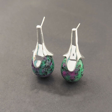 Bohemian Style Cross-Border New Imperial Stone Water Drop Pendant Earrings European and American Popular Ins Jewelry for Women