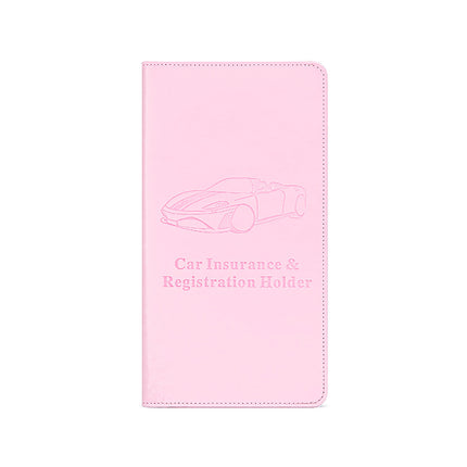 Leather Car Document Bag Card Holder Car Registration and Insurance Holder Multifunctional Pu Car Document Id Holder