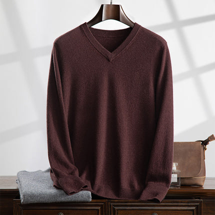 V-Neck Cashmere Sweater Men / Pull Col V Cachemire