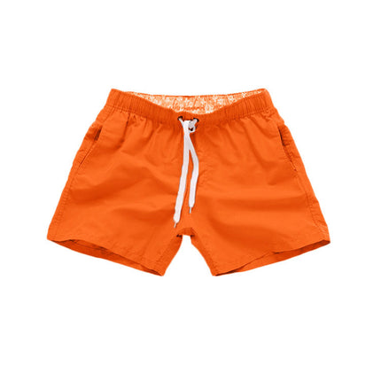Cross-border Men's Beach Pants Plain Three-point Loose Swimming Shorts Fitness Sports Shorts Cross-border Foreign Trade Leisure Shorts