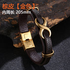 Brown leather [gold]: 205mm [inner circumference]]