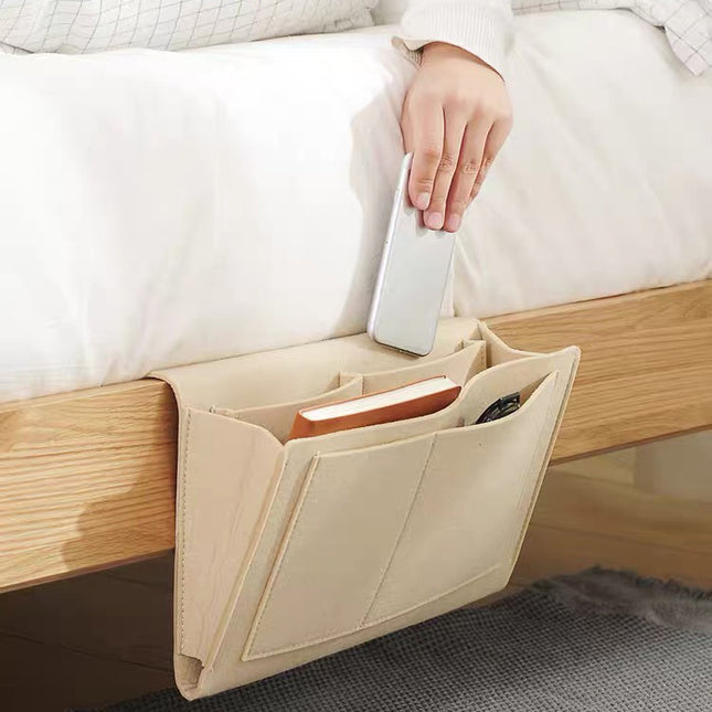 Cross-border Felt Household Living Room Bedside Phablet Storage Bag Student Dormitory Portable Storage Hanging Bag