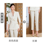 apricot suit pants / S