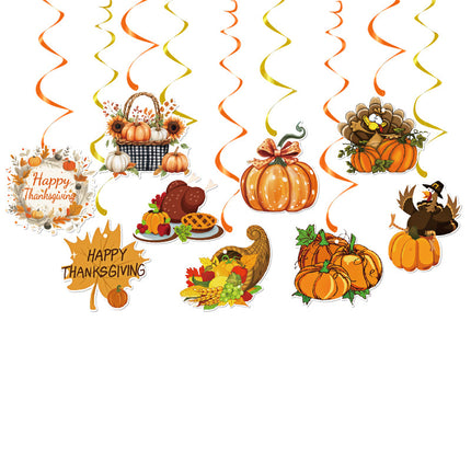 Amazon New Cross-Border Holiday Theme Party Supplies Thanksgiving Flag Banner Garland Hanging Decorations