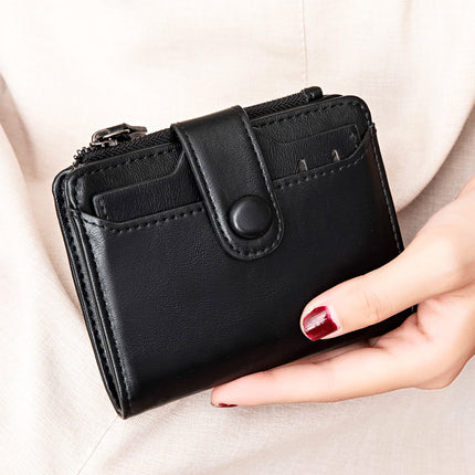 Women's Korean-style fashionable short wallet 2024 new student simple clutch multi-card wallet coin purse