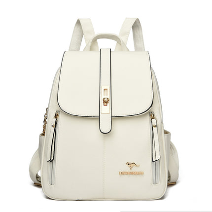 Cross-border Backpack Women's 2024 New Korean Style Simple Fashion Women's Backpack Commuter All-match Large Capacity Leisure Bag