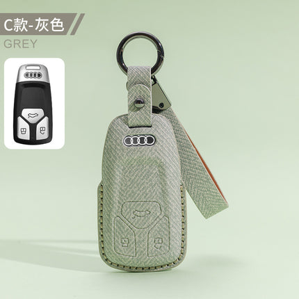 Suitable for Audi A6L Key Cover A8 Male A4L Male A7A3 Female Q3 Car Q5L Cowhide Q8 Shell Q7 Buckle Q2L Special Buckle