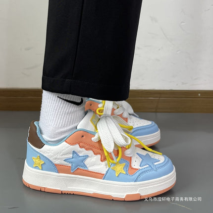 Men's Shoes Ins Trendy Shoes Original American Retro College Color-Blocking Sneakers Trendy Casual Versatile Star Board Shoes