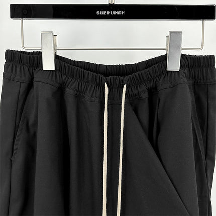 Subhuman Men's | 24 Autumn and Winter Japanese Yamamoto Style Asymmetrical Apron Black Long Casual Drawstring Pants