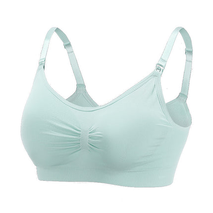 Back-Opening Seamless Plus-Size Nursing Bra, Adjustable Push-Up Postpartum Thin Bra for Breastfeeding