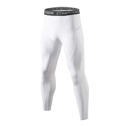 Patch Pocket Tight Pants Warm Fitness Pants Men's Quick-Drying Breathable Compression Pants Outdoor Cycling Running Leggings Sports Pants