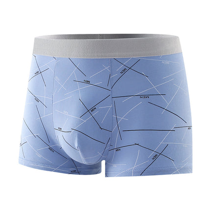 [New Explosions] Men's Underwear Men's Boxer Youth Mid-Waist Boxer Male plus size Shorts Shorts Head