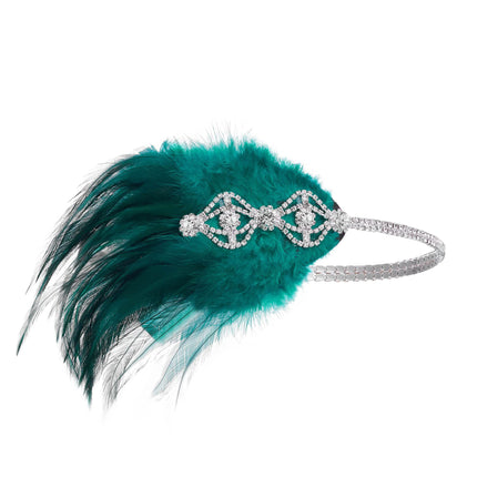 European and American Vintage Hair Band 1920 Great Gatsby Inspired Feather Headband Cocktail Party Hair Accessories