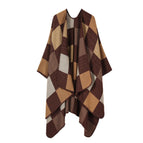 Multi-color checkered-coffee / 160-135cm