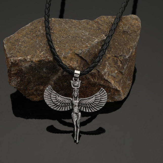 Viking Retro Goddess Wings Angel Wings Pendant Necklace Trendy Fashion Norwegian Style Party Accessories Wholesale