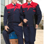 Work clothes red with navy blue horn top / Work clothes 160/s