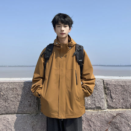 plus size Men's Windproof Waterproof Jacket Spring and Autumn Plus-sized high quality Jacket Korean Loose Casual Jacket