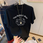 Black [Three Rabbits-White]] / 3XL