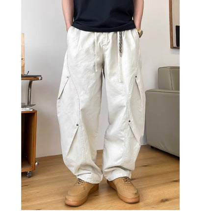 Ins Trendy American High-End Stylish Wide-Leg Scimitar Pants 2025 Summer Fashion New Versatile Long Pants