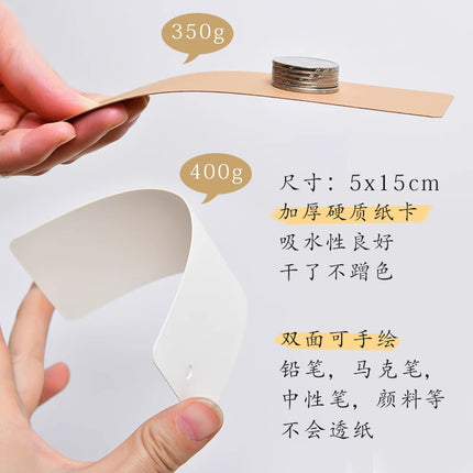 Bleaching Paint Bookmark Lacquer Ancient Style Blank Paper Card DIY Handmade Student Creative National Style Production Tassels