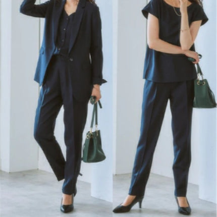 Japanese Style 2026 Small Suit Set, Korean Version, High-End British Style, Casual Spring and Autumn New Suit Vest Three-Piece Set for Women