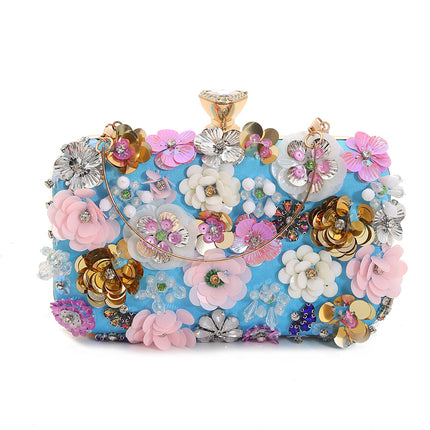 Cross-Border Hot-Selling Floral Handbag, Stylish Evening Bag, Versatile Floral Tote Bag, Can Be Worn Cross-Body, Exquisite Princess Diana Bag