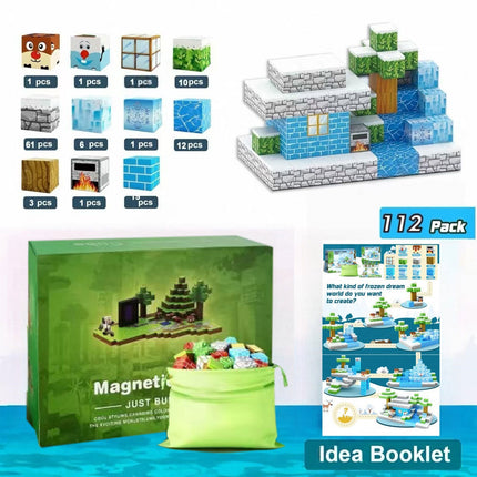 Cross-border My Magnetic Cube World Magnetic Suction Stone Building Blocks Children's Gift Educational Assembled Boy's Toy Interactive