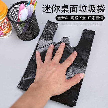 Mini small size plastic bag small garbage bag black desktop car kitchen disposable cat dog poop shovel shit bag