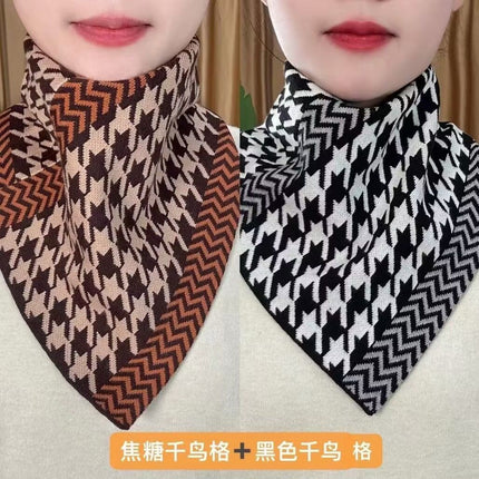 New Style Fashion 2024 Autumn and Winter Neck Protection Neck Korean Style Cold-proof All-match Neck Set Warm Temperament Triangle Scarf