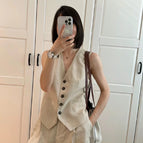 Hemp Oatmeal Vest / S