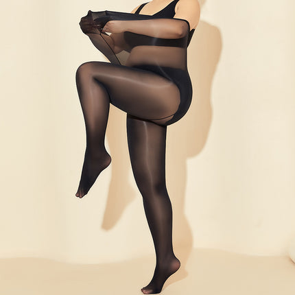 Large size 250kg horse oil socks cross-border black silk oil bright smooth oil stockings anti-hook silk high-grade pantyhose